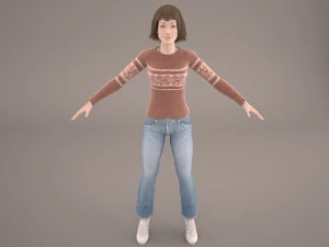 Masza, kobieta Model 3D