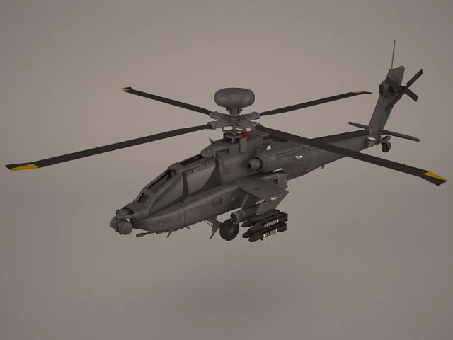 attack apache helicopter 3D Model .c4d .max .obj .3ds .fbx .stl .blend 