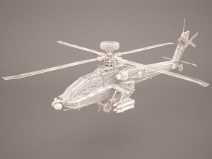 attack apache helicopter 3D Model