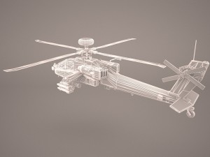 attack apache helicopter 3D Model