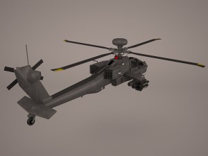 attack apache helicopter 3D Model