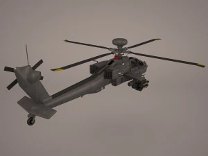 attack apache helicopter 3D Model