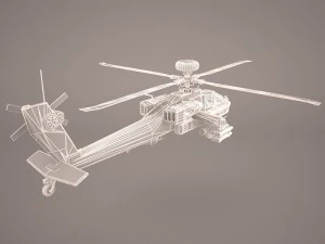 attack apache helicopter 3D Model