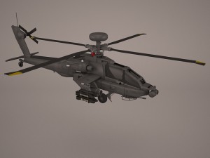 attack apache helicopter 3D Model