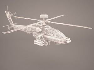 attack apache helicopter 3D Model