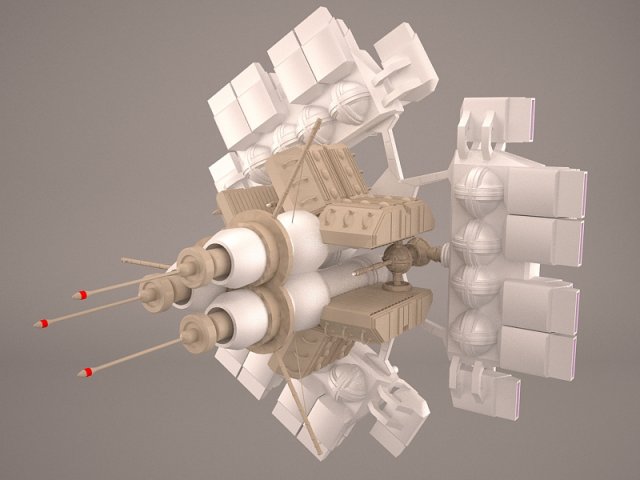 drift space station 3D Model .c4d .max .obj .3ds .fbx .stl .blend 