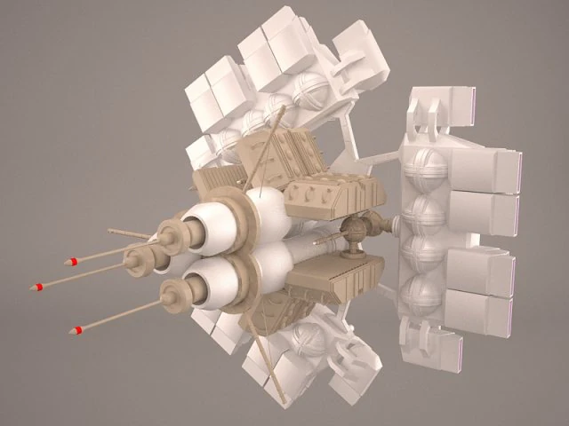drift space station 3D Model .c4d .max .obj .3ds .fbx .stl .blend 