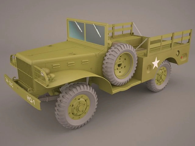 us army dodge wc-51 3D Model .c4d .max .obj .3ds .fbx .stl .blend 