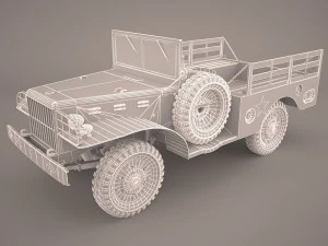 us army dodge wc-51 3D Model