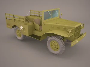 us army dodge wc-51 3D Model