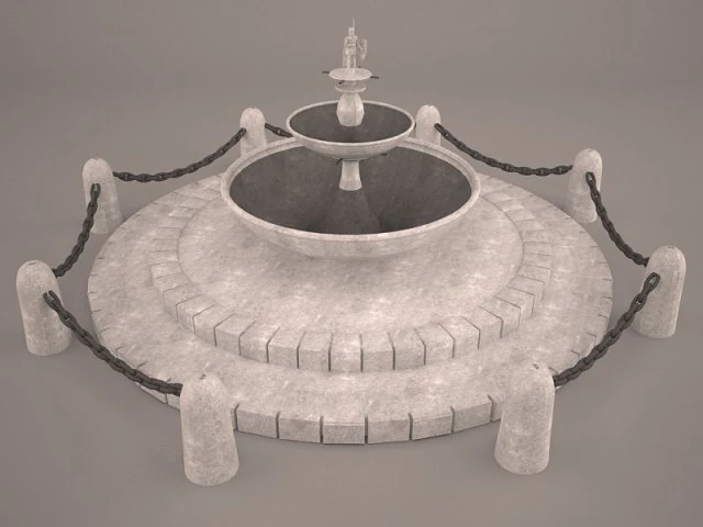 fountain spring 3D Model .c4d .max .obj .3ds .fbx .stl .blend