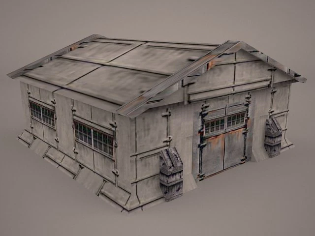 old barrack 3D Model .c4d .max .obj .3ds .fbx .stl .blend 