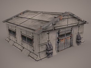 old barrack 3D 모델
