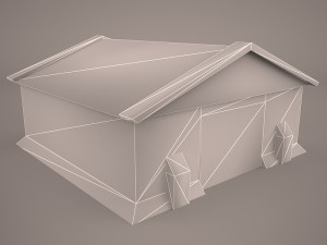 old barrack 3D Модель