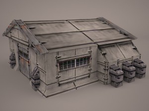 old barrack 3D Модель