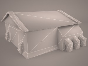 old barrack 3D Модель