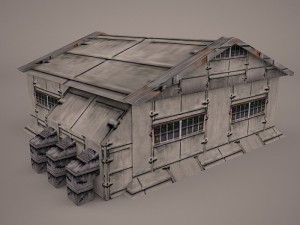 old barrack 3D Модель