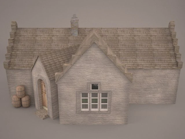 old house 3D Model .c4d .max .obj .3ds .fbx .stl .blend 