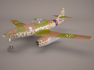 real-time airplane messerschmitt me-262 a1 3D Model