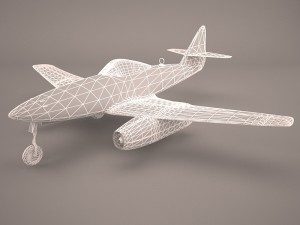real-time airplane messerschmitt me-262 a1 3D Model