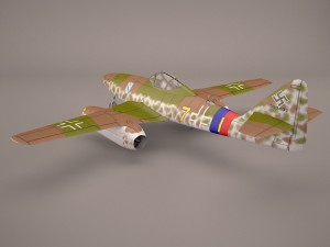 real-time airplane messerschmitt me-262 a1 3D Model