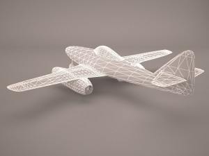 real-time airplane messerschmitt me-262 a1 3D Model