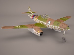 real-time airplane messerschmitt me-262 a1 3D Model