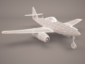 real-time airplane messerschmitt me-262 a1 3D Model