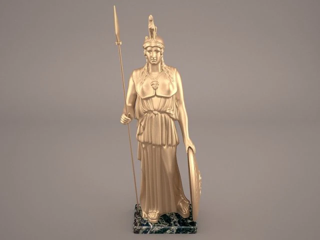 athena statue 3D Model .c4d .max .obj .3ds .fbx .stl .blend 