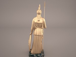 athena statue 3D मॉडल