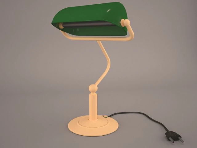 desk lamp 3D Model .c4d .max .obj .3ds .fbx .stl .blend 