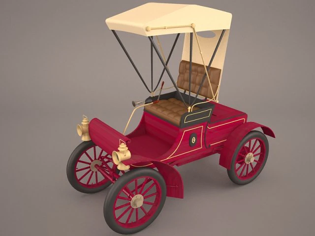 carruagem retr&ocirc; Modelo 3D .c4d .max .obj .3ds .fbx .stl .blend 