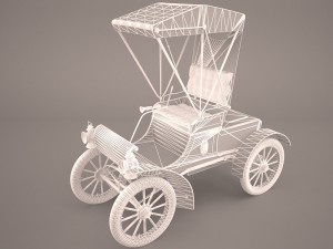 retro carriage 3D मॉडल