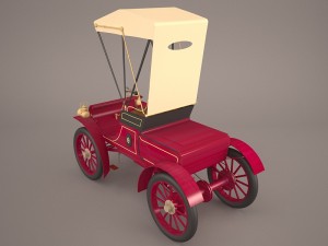 retro carriage 3D मॉडल