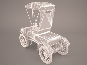 retro carriage 3D मॉडल