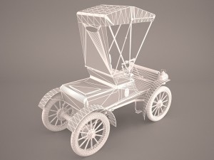 retro carriage 3D मॉडल