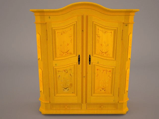 wooden cabinet 3D Model .c4d .max .obj .3ds .fbx .stl .blend 