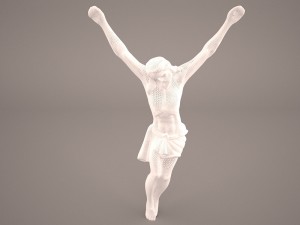crucifix high resolution model sculpture-relief Modello 3D