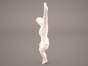 crucifix high resolution model sculpture-relief Modello 3D