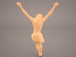 crucifix high resolution model sculpture-relief Modello 3D