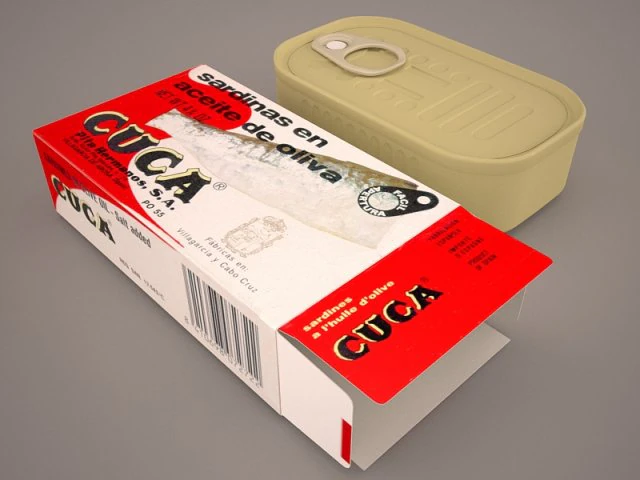 tuna tin 3D Model .c4d .max .obj .3ds .fbx .stl .blend 