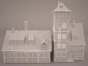 fire station Modèle 3D