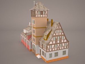 fire station Modèle 3D