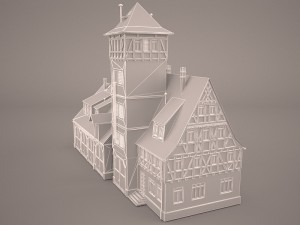 fire station Modèle 3D