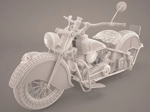 indian chief classic motorcycle 3D Model