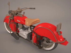 indian chief classic motorcycle 3D Model
