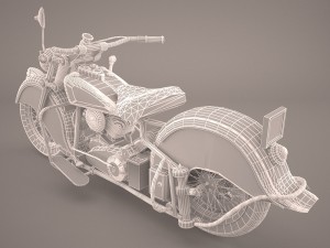 indian chief classic motorcycle 3D Модель