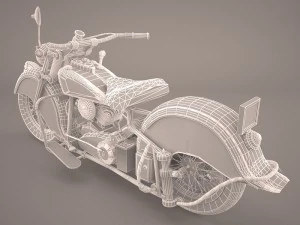 indian chief classic motorcycle 3D Model