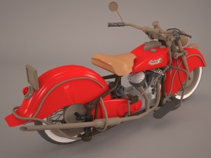 indian chief classic motorcycle 3D Модель