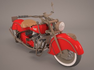 indian chief classic motorcycle 3D Модель